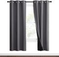 NICETOWN Grey Full Shade Curtain Panels, Pair of Thermal Insulated & Energy by NICETOWN
