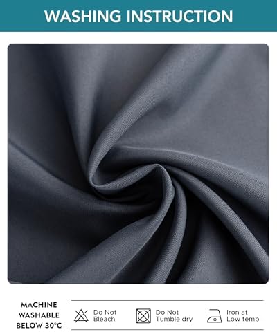 Windproof Outdoor Curtains for Patio Waterproof 4 Pcs 54x108 In Grey - Image 7