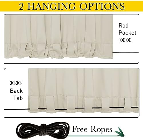 NICETOWN 2 Panels Waterproof Outdoor Curtains - Image 3