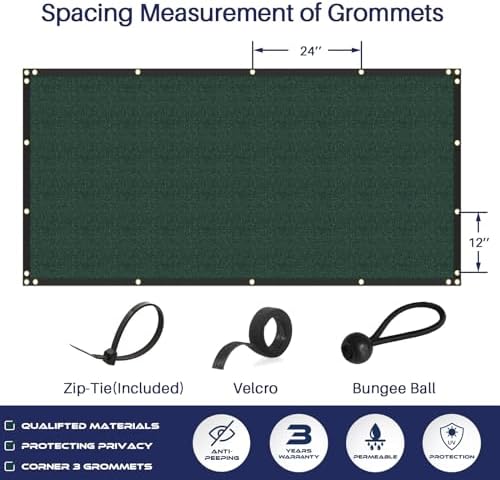 Windscreen4less 4' x 35' Privacy Fence Screen Heavy Duty Windscreen Fencing - Image 7