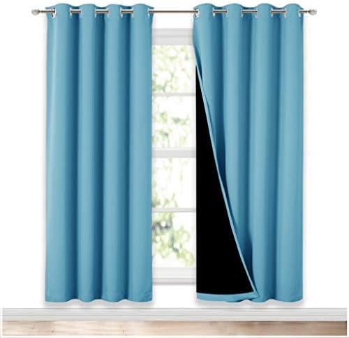 NICETOWN Full Shade Curtain Panels 72 inches Long, Pair of Energy Smart & Noise by NICETOWN