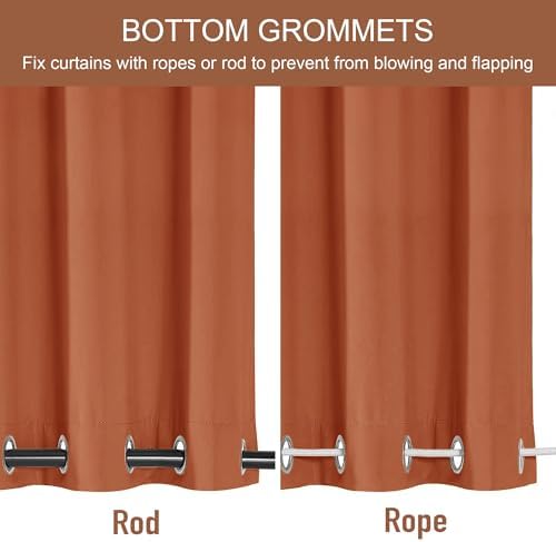 RYB HOME 2 Panels Outdoor Curtains - Image 3