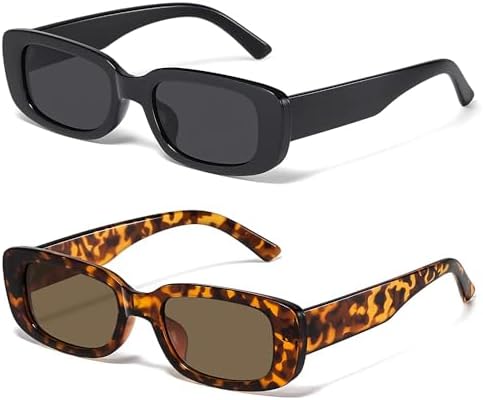 JASPIN Rectangle Sunglasses for Women Men Y2k Sun Glasses UV Protection by JASPIN