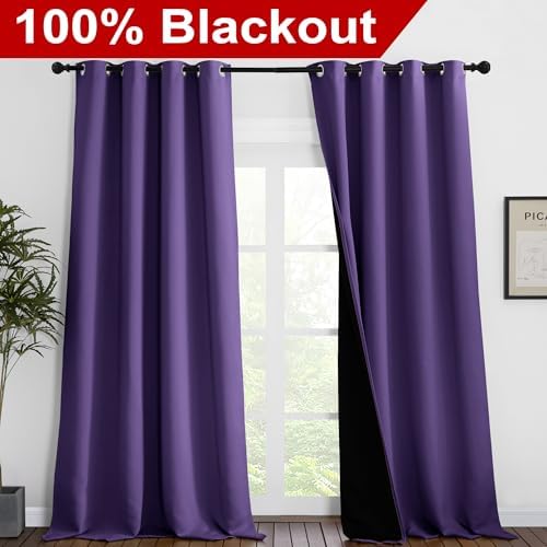 NICETOWN 100% Blackout Blinds, Laundry Room Decor Window Treatment Curtains - Image 2