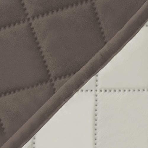 Easy-Going Reversible Couch Cover, 3 Cushion Sofa, Taupe/Ivory - Image 6