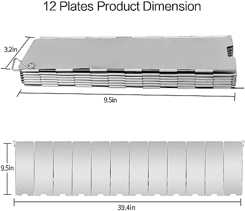 12 Plates Aluminum Stove Windshield - Image 4