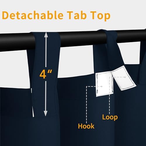 Easy-Going Outdoor Patio Curtains 2 Panels, 110x96 inch - Image 2
