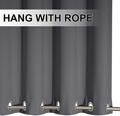 NICETOWN Weighted Outdoor Patio Curtain & Drape Waterproof 84 Long, Top and - Image 6