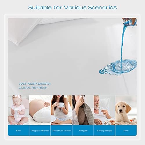 GRT 2 Pack 100% Waterproof Mattress Protector Cal King Size, Breathable & - Image 5