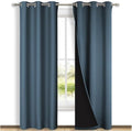 NICETOWN Smoky Blue Full Shade Curtain Panels, Smoky Blue, Pair of Thermal by NICETOWN