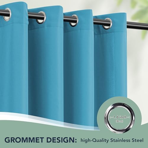 Outdoor Curtains for Patio Waterproof, 6 Drape Panels, Sun Shades - Image 6