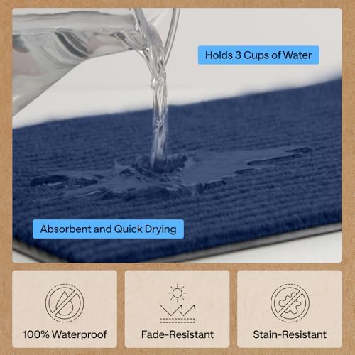 GORILLA GRIP Traffic Guard Indoor Outdoor Heavy Duty Door Mat, 35x23 Blue - Image 5