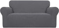 Easy-Going Stretch Oversized Loveseat Couch Covers Washable Grey by Easy-Going