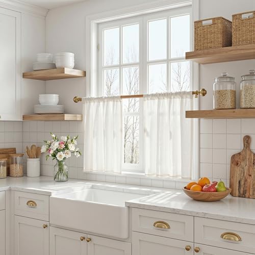 MYSKY HOME Small Window Natural Curtains - Image 2