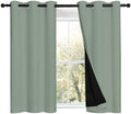 NICETOWN Greyish Green 100% Blackout Curtains 45 inches Long, 2 Thick Layers by NICETOWN