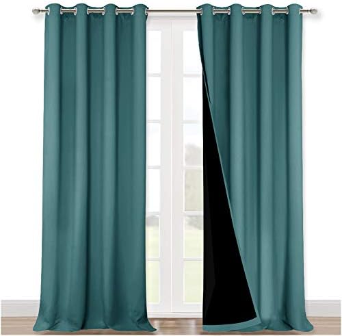 NICETOWN 100% Blackout Blinds, Sea Teal, Laundry Room Decor Window Treatment by NICETOWN