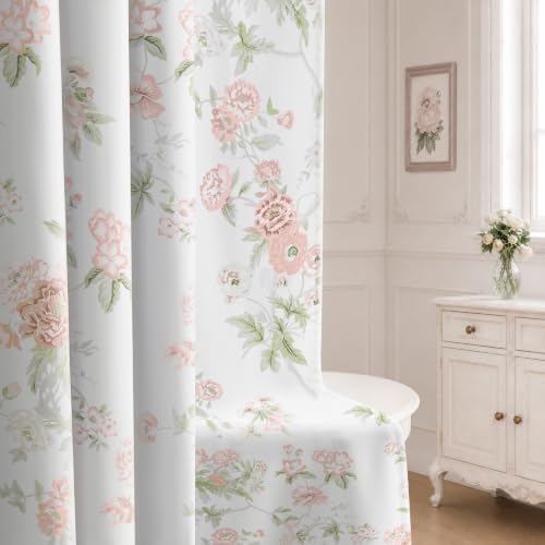 Floral 90% Blackout Curtains for Bedroom Living Room 84 Inch 2 Panels by Unknown