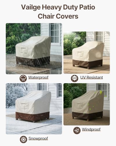 Vailge Patio Chair Covers & Outdoor Furniture Covers Heavy-Duty Waterproof - Image 6