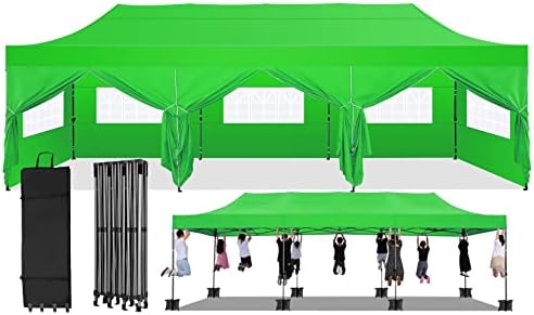 10x30 Pop Up Canopy with 8 Sidewall by HOTEEL