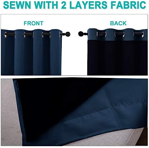 NICETOWN Complete 100% Blackout Curtain Set, Thermal Insulated & Energy - Image 5