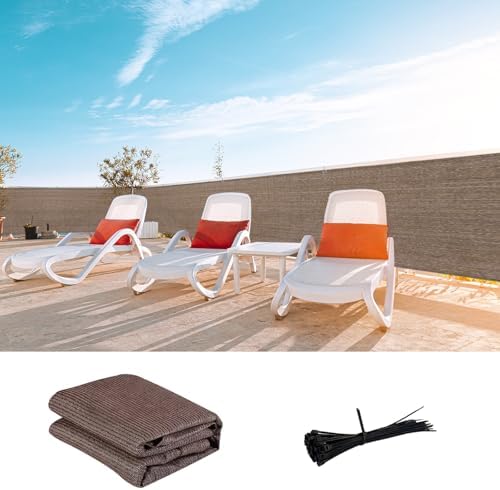 LOVE STORY Custom Size 3' x 24' Balcony Privacy Screen Cover by LOVESTORY