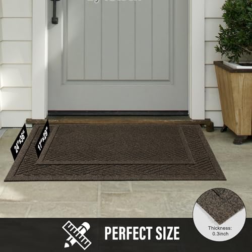 HIYARD Sturdy Front Door Mat, Absorbent Muddy Dirt Resist Welcome Door Mats - Image 6