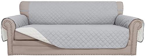 Easy-Going Reversible Couch Cover, 3 Cushion Sofa, Light Gray/Ivory by Easy-Going