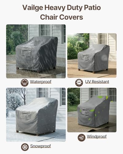 Vailge Patio Chair Covers & Outdoor Furniture Covers Heavy-Duty Waterproof - Image 6