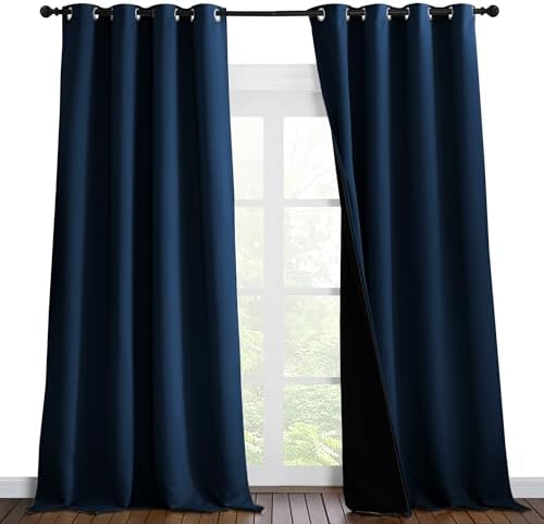 NICETOWN 100% Blackout Blinds, 52 inches x 102 inches, Laundry Room Decor by NICETOWN