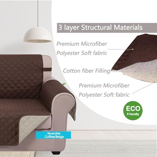 U-NICE HOME Large Sofa Cover Reversible Couch Cover - Image 4
