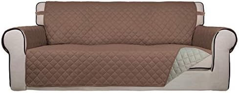 PureFit Reversible Quilted Sofa Cover, Water Resistant Slipcover Furniture by PureFit