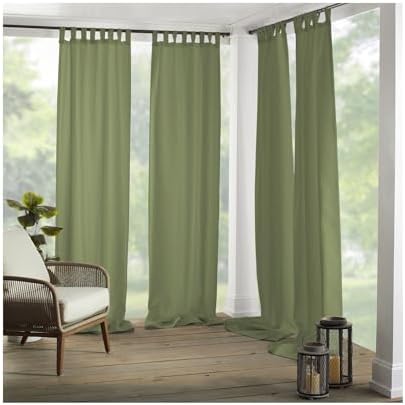 Elrene Home Fashions Matine Weatherproof Tab-Top Indoor/Outdoor Solid Color by ElreneHomeFashions