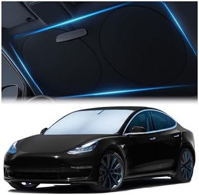 Magnelex Tesla Windshield Sun Shade, Reflective Polyester Blocks Heat & Sun by Magnelex