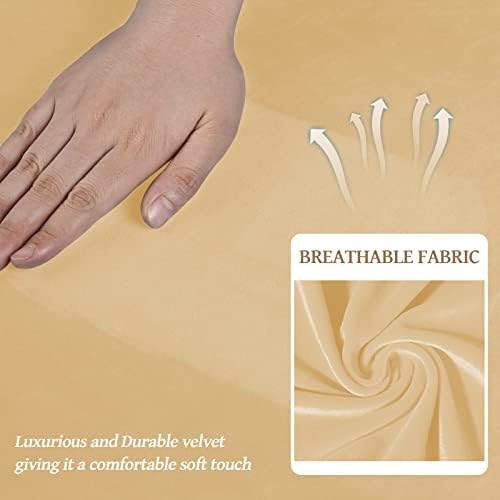 WEERRW 4 Pieces Couch Cover for Sofa Velvet Sofa Covers Washable - Image 4