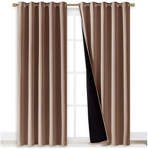 NICETOWN Warm Curtains for Winter, 100% Blackout Curtains Thermal, Noise by NICETOWN
