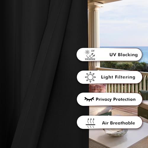 BONZER Extra Wide Waterproof Outdoor Curtains - Image 4