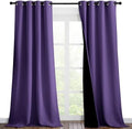 NICETOWN Lilac Purple Full Shade Curtain Panels, Pair of Thermal Insulated & by NICETOWN