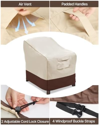 Vailge Patio Chair Covers & Outdoor Furniture Covers Heavy-Duty Waterproof - Image 4