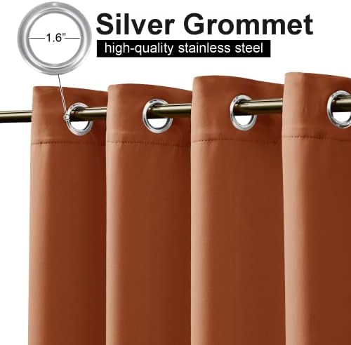NICETOWN Patio Weighted Outdoor Curtain, Waterproof Thermal Insulated Stainless - Image 2