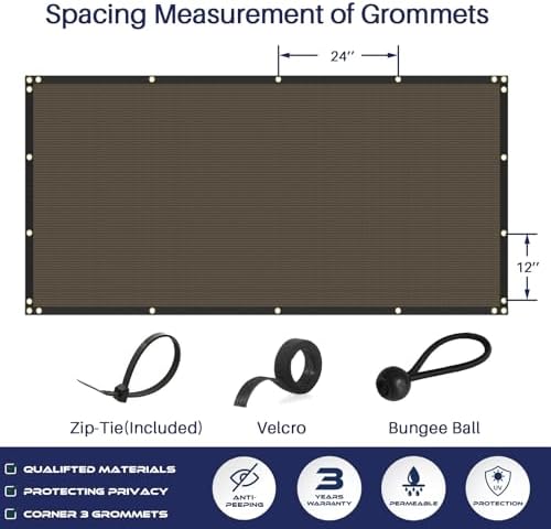 Windscreen4less Privacy Fence Screen Heavy Duty Windscreen Fencing Mesh Fabric - Image 6