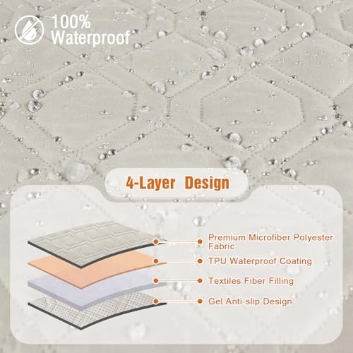 VANSOFY 100% Waterproof Recliner Chair Covers, Recliner Cover Non-Slip Dog - Image 5