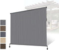 Outdoor Roller Shades for Patio, Cordless Porch Blinds Patio Shades 60"Wx96H by NOVINO