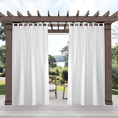 Exclusive Home Cabana Solid Indoor/Outdoor Light Filtering Hook-and-Loop Tab by HOMEDynamix