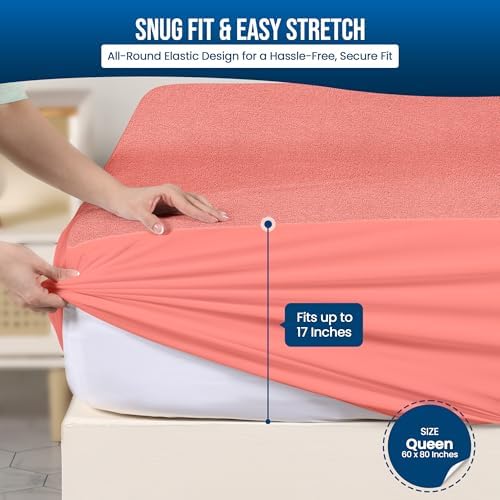 Utopia Bedding Waterproof Mattress Protector Queen Size, Premium 200 GSM Terry - Image 3