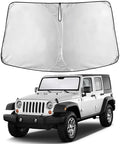 EcoNour Windshield Sunshade for Jeep Wrangler Rubicon Sahara 1997-2016 2017 by EcoNour