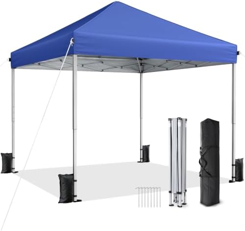 10x10 Pop Up Canopy Tent with One-Push Center Lock by Vinabilia