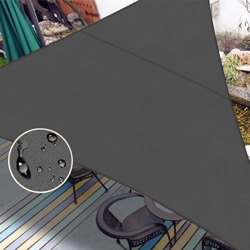 LOVE STORY Custom Size 9' x 9' x 9' Waterproof Sun Shade Sail, Dark Grey by LOVESTORY