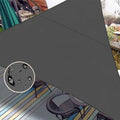LOVE STORY Custom Size 14' x 16' x 21.3' Waterproof Shade Sail, Dark Grey by LOVESTORY