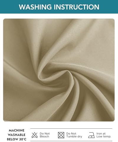 Windproof Outdoor Curtains for Patio Waterproof 4 Pcs 54x108 In Taupe - Image 7