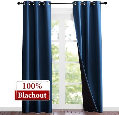 NICETOWN 100% Blackout Short Curtains - Image 2